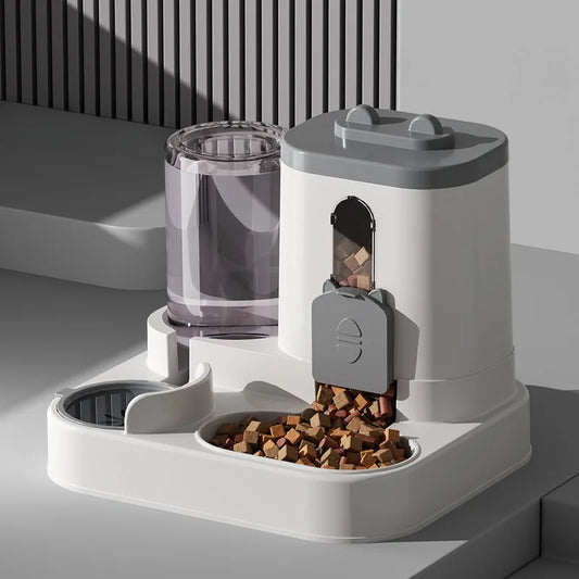 Automatic Pet Feeder Bowl with Water Fountain
