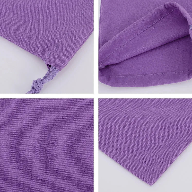 Cotton Drawstring Storage White Canvas Bags