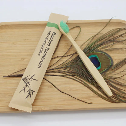 100-Pack Bamboo Toothbrushes