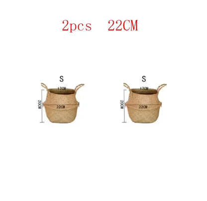 Seaweed Wicker Storage & Hanging Basket