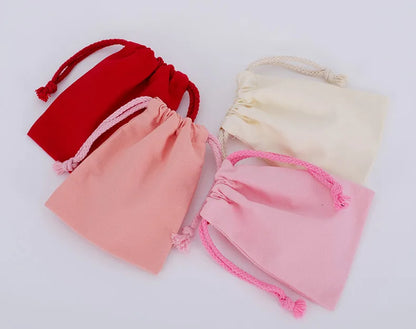 Cotton Drawstring Storage White Canvas Bags