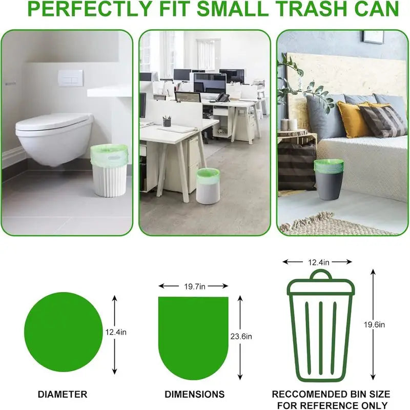 Biodegradable Small Trash Bags – 4-6 Gallon