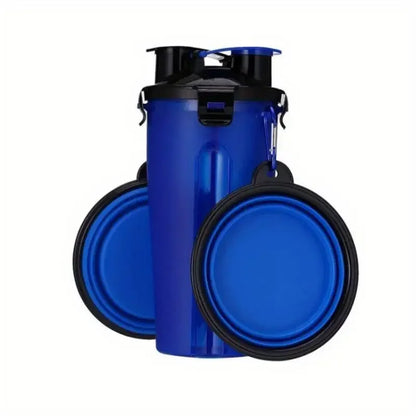 Portable Pet Water Bottle with Food Container