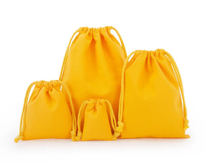 Cotton Drawstring Storage White Canvas Bags