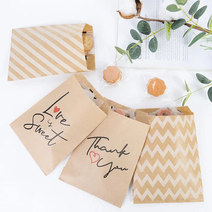 Thank You Kraft Paper Gift Treat Bags
