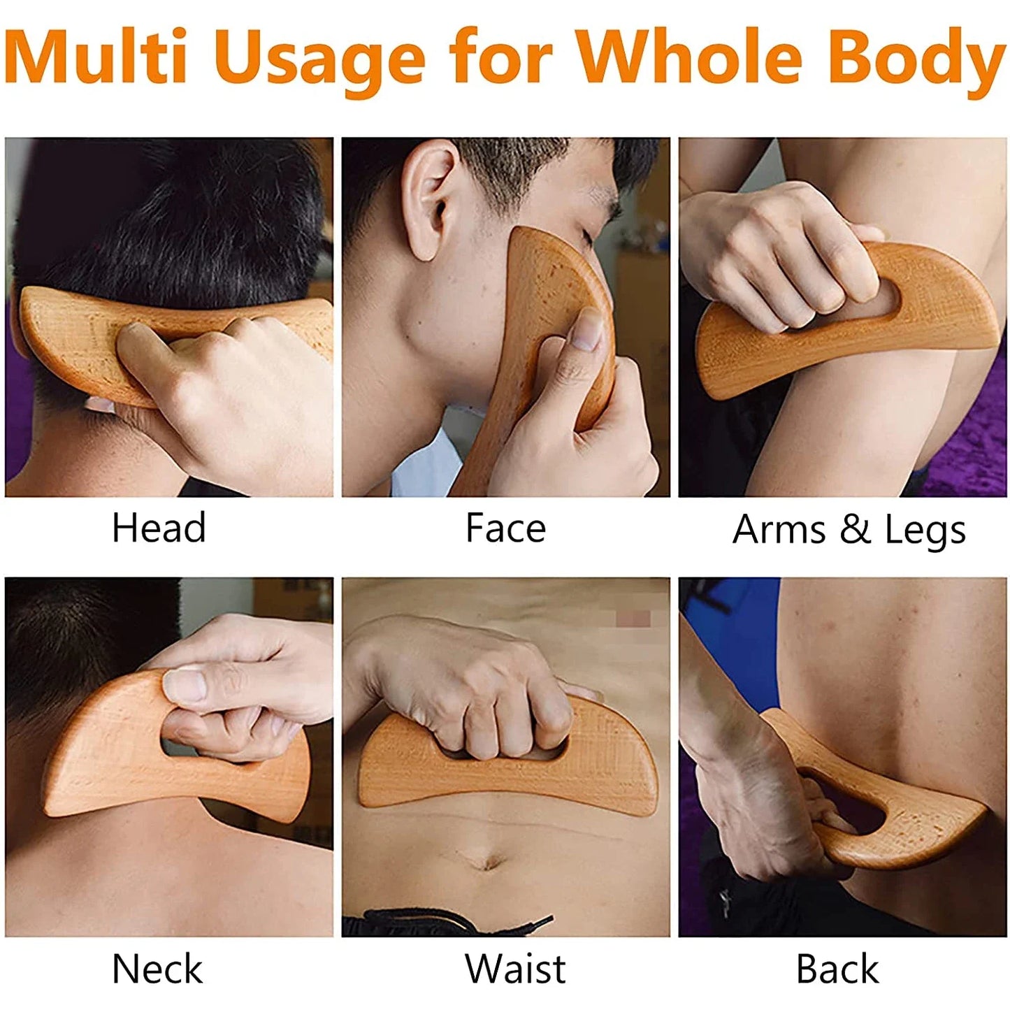 Wooden Body Gua Sha Massage Tool