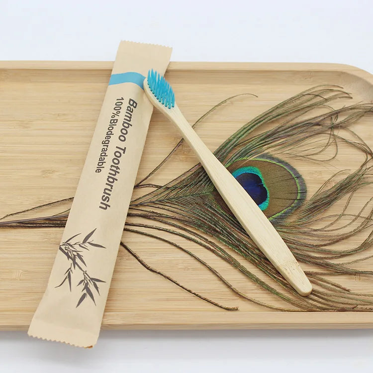 100-Pack Bamboo Toothbrushes