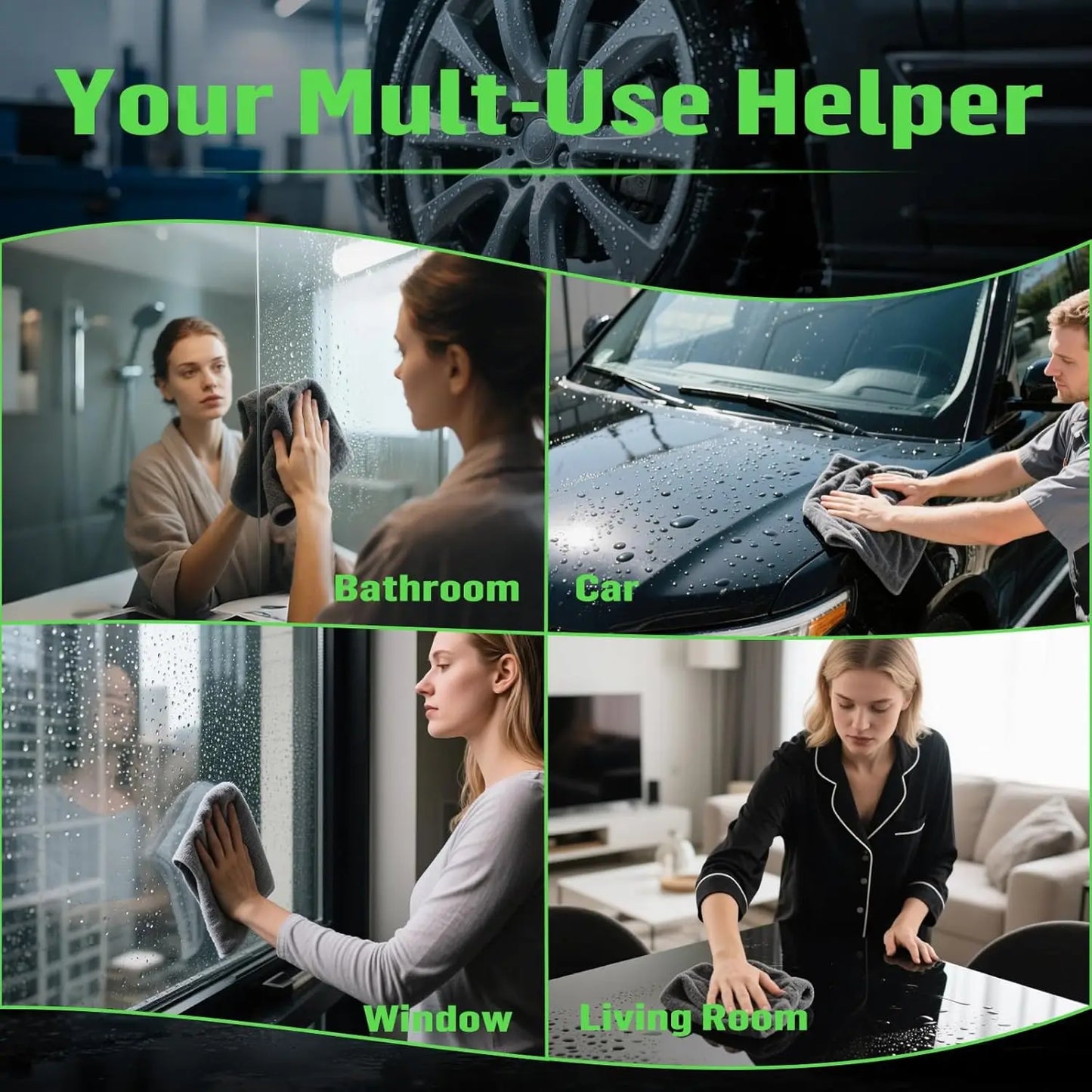 Ultra-Absorbent Microfiber Cleaning Cloth