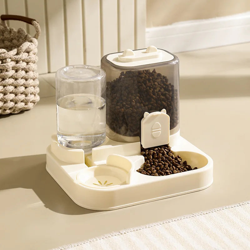 Automatic Pet Feeder Bowl with Water Fountain