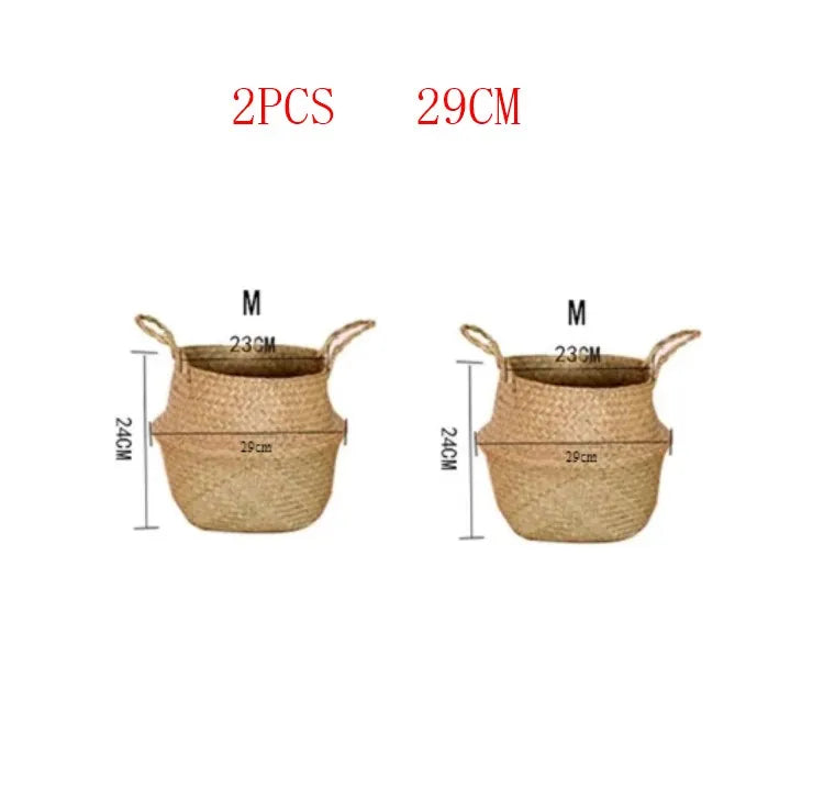 Seaweed Wicker Storage & Hanging Basket