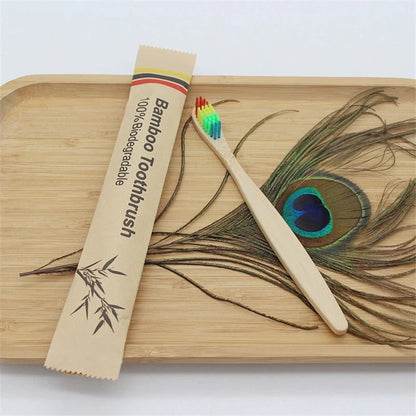 100-Pack Bamboo Toothbrushes