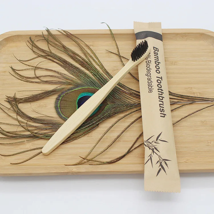 100-Pack Bamboo Toothbrushes