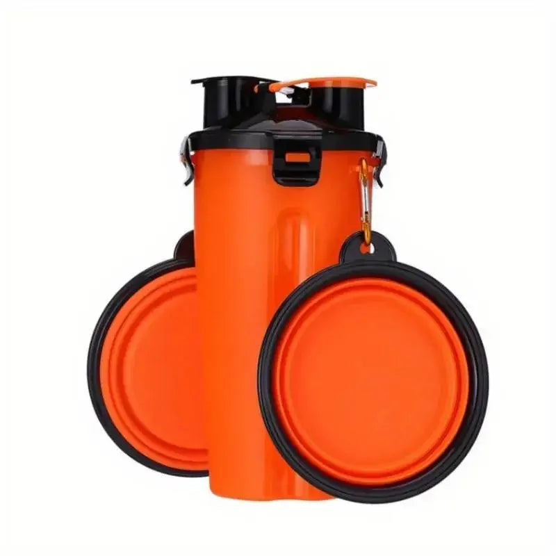 Portable Pet Water Bottle with Food Container