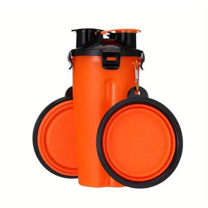 Portable Pet Water Bottle with Food Container