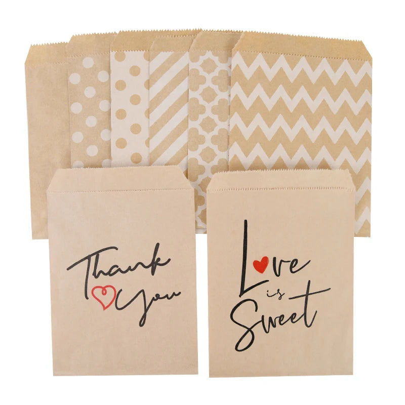 Thank You Kraft Paper Gift Treat Bags