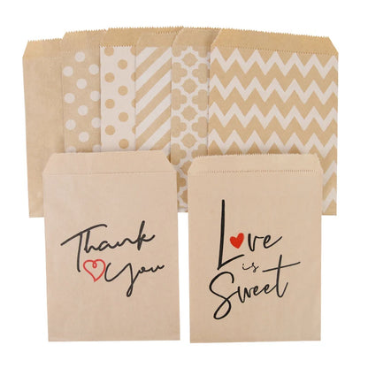 Thank You Kraft Paper Gift Treat Bags