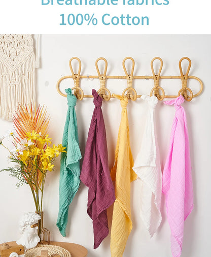 Bamboo Cotton Muslin Bibs & Burp Cloths
