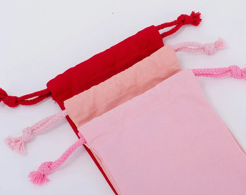 Cotton Drawstring Storage White Canvas Bags