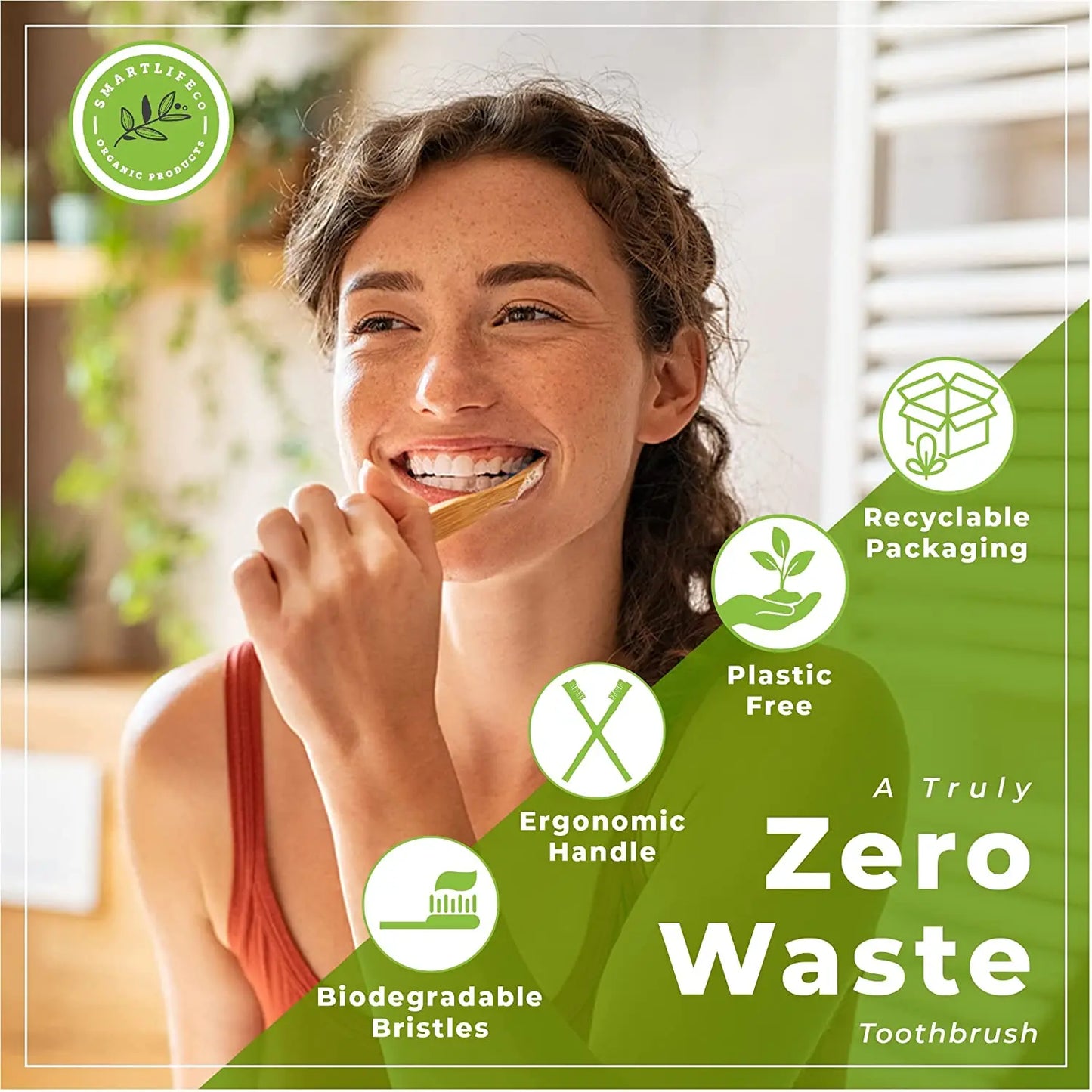 100-Pack Bamboo Toothbrushes