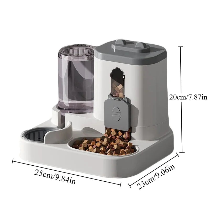 Automatic Pet Feeder Bowl with Water Fountain
