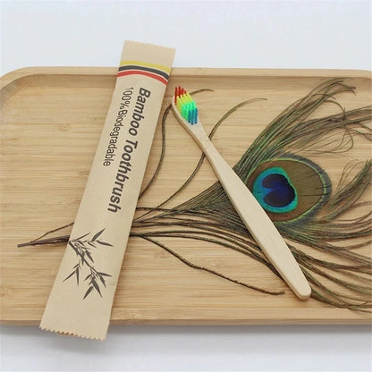100-Pack Bamboo Toothbrushes