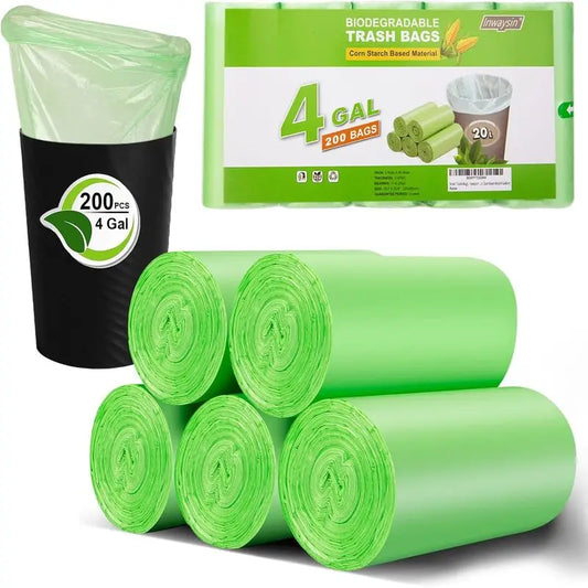Biodegradable Small Trash Bags – 4-6 Gallon