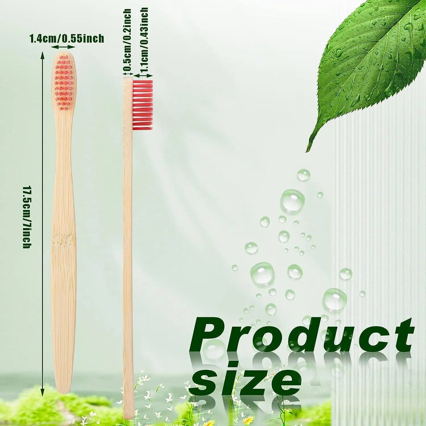 100-Pack Bamboo Toothbrushes