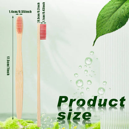 100-Pack Bamboo Toothbrushes