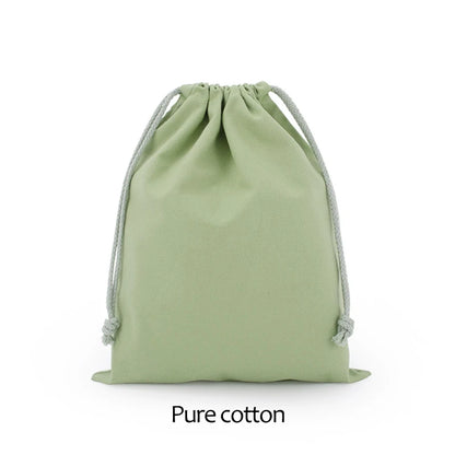 Cotton Drawstring Storage White Canvas Bags