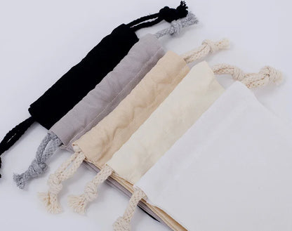 Cotton Drawstring Storage White Canvas Bags