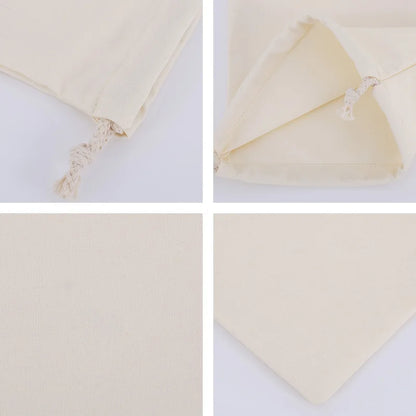 Cotton Drawstring Storage White Canvas Bags