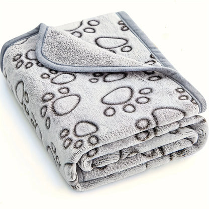 Ultra-Soft Paw Print Pet Blanket