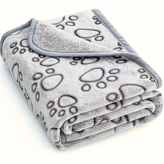 Ultra-Soft Paw Print Pet Blanket